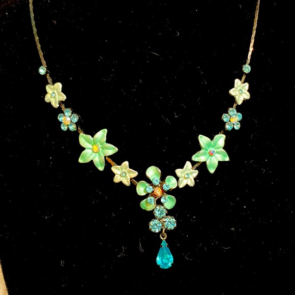Blue & Teal Necklace & Earrings - Picture 3 of 4